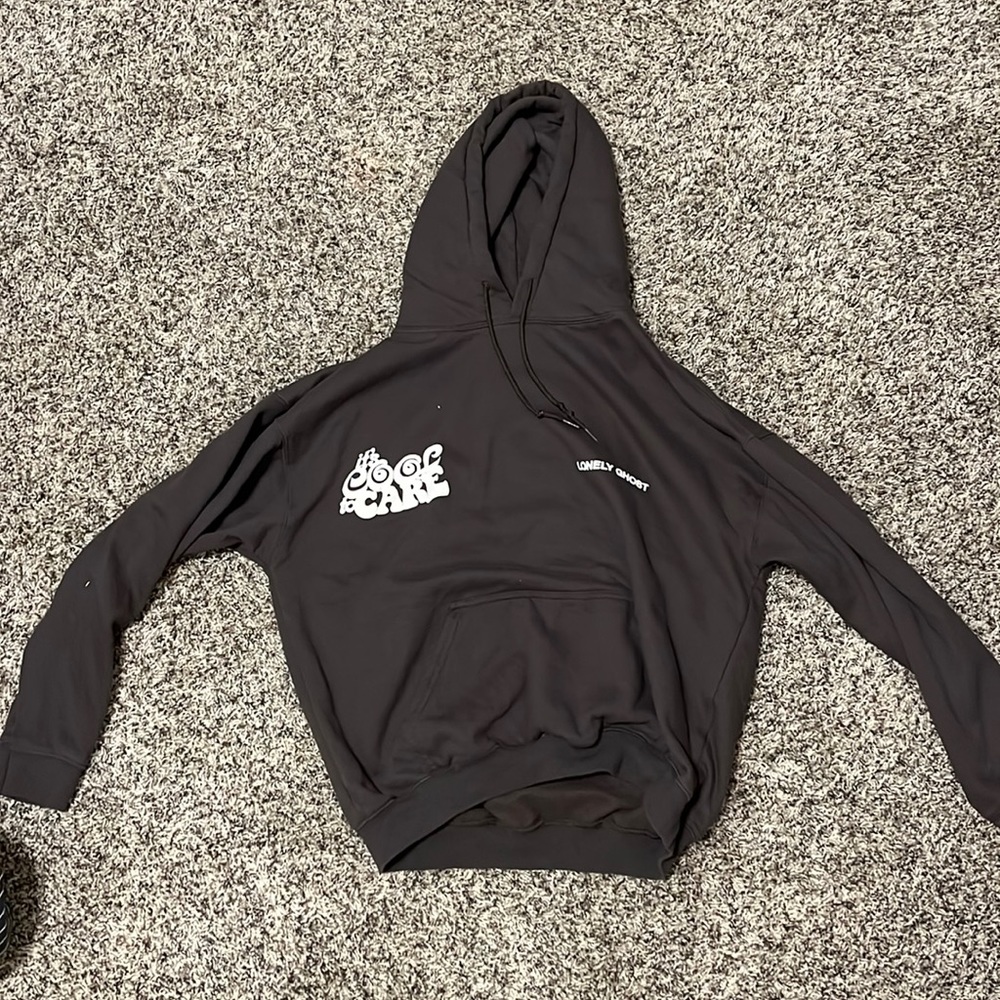L Men’s brown Lonely Ghost hoodie